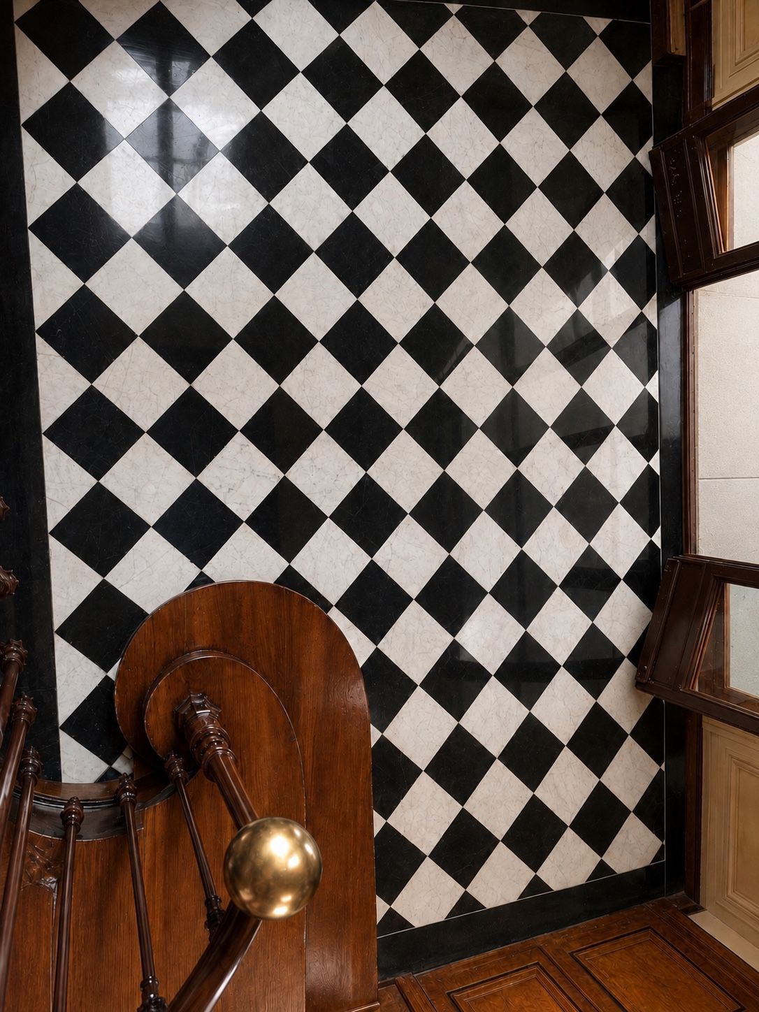 Sol damier après restauration