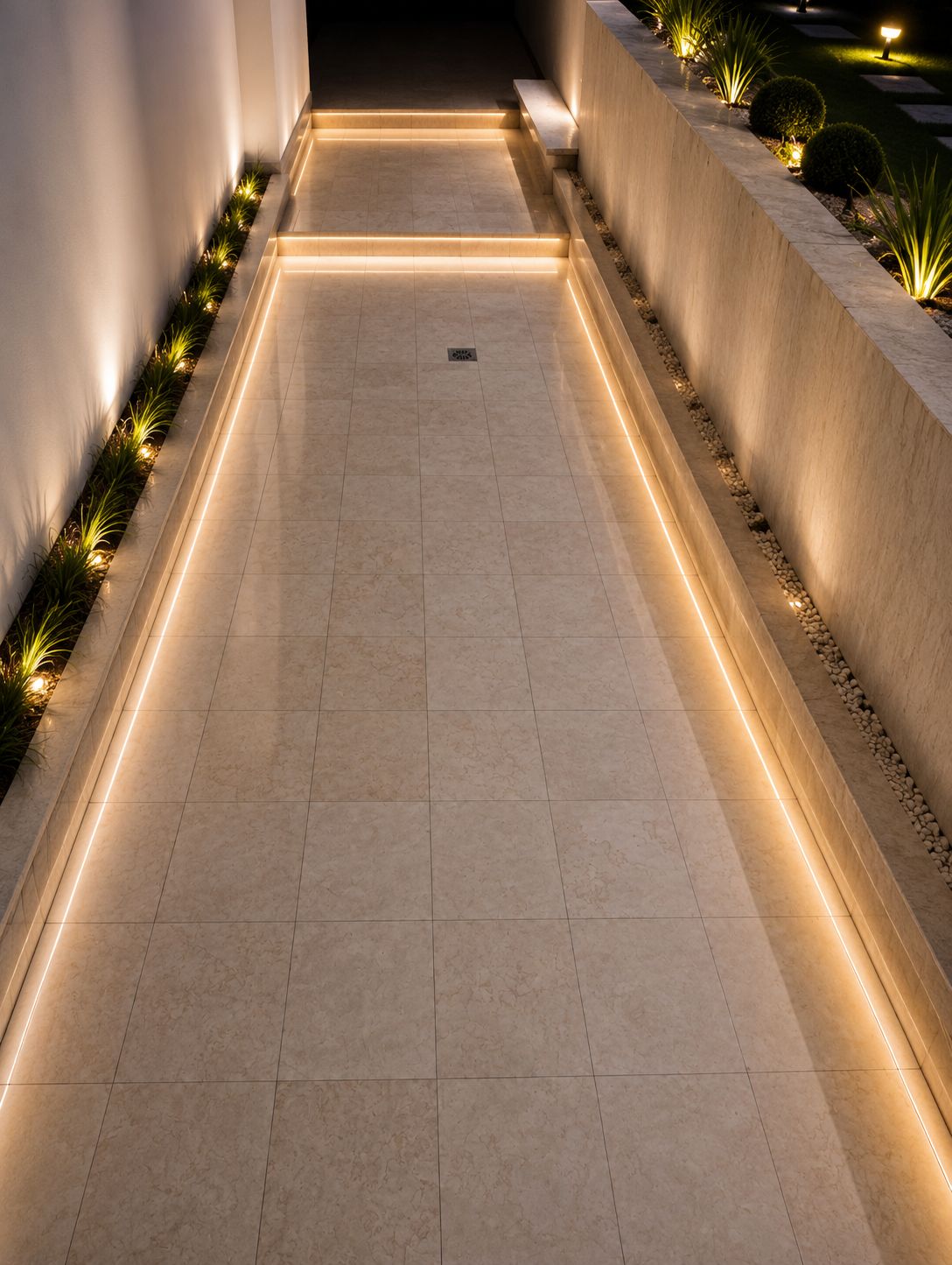 Passage extérieur après rénovation